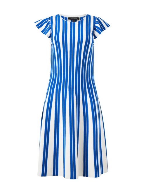 Gentian Blue and White Striped Dress