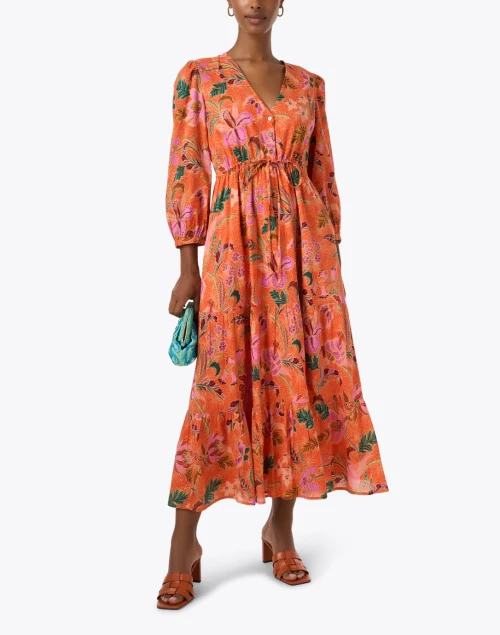 Castor Orange Print Dress