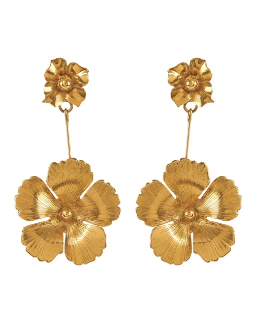 Kalina Gold Floral Drop Earrings