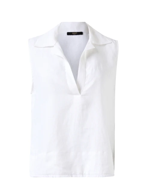 White Linen Top