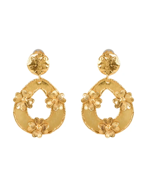 Lucky Love Gold Drop Clip Earrings