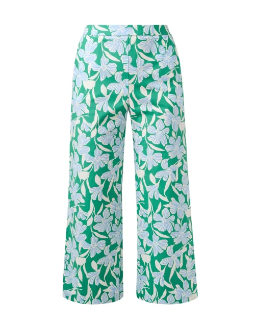 Green and Blue Floral Print Pant