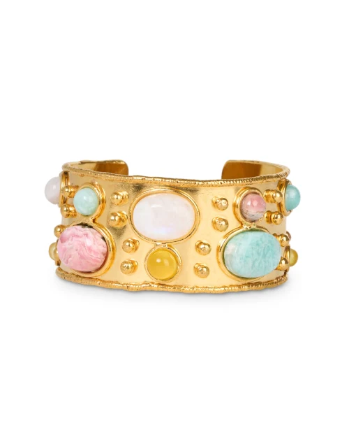 Byzantine Multi Stone Cuff Bracelet