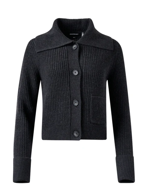 Dark Grey Wool Cardigan
