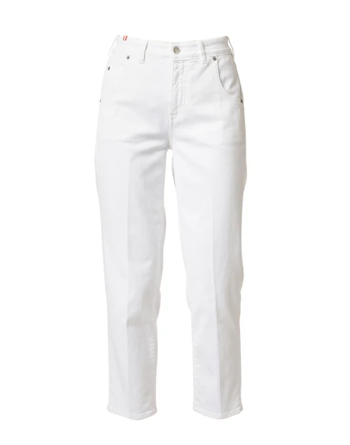 Luna White Stretch Denim Straight Leg Jean