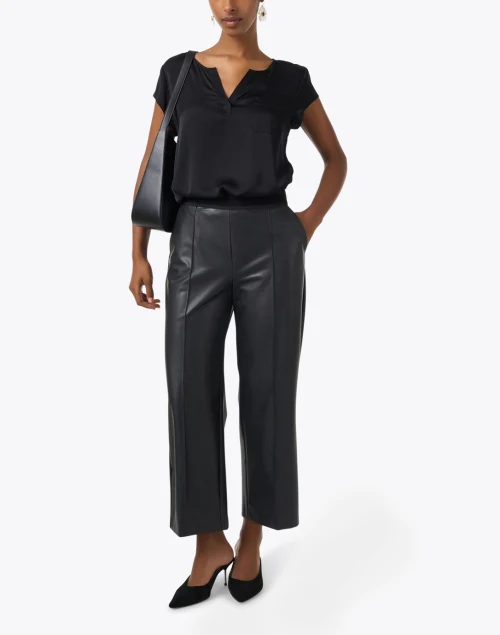 Black Silk Blend Blouse