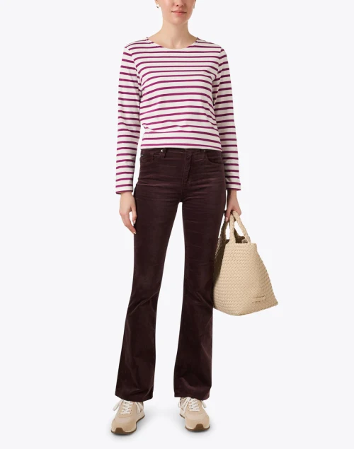 Farrah Amaretto Red Velvet Bootcut Jean