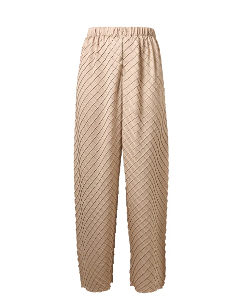 Beige Diamond Plisse Pant