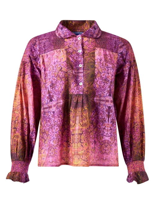 Ibiza Magenta Print Cotton Blouse