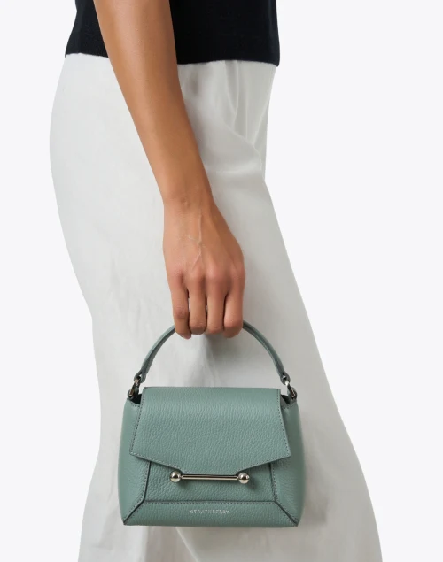Nano Mosaic Blue Leather Crossbody Bag