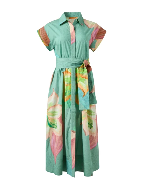 Green Floral Print Dress