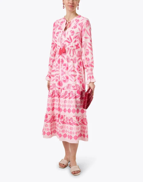 Pink Geo Floral Dress