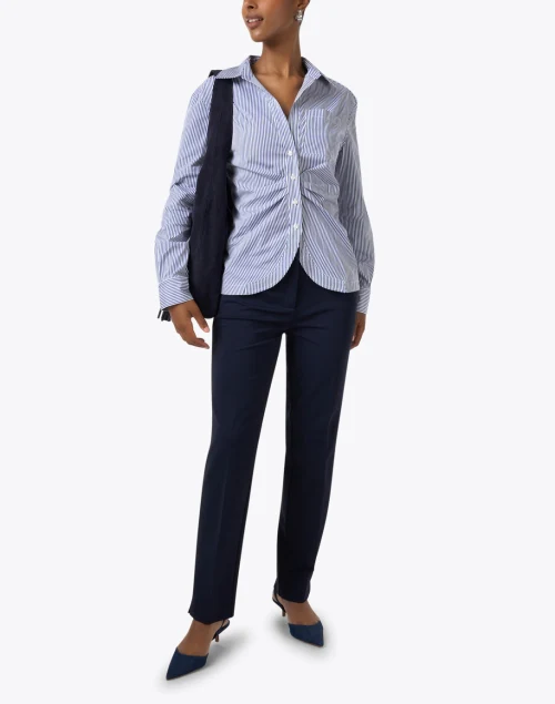 Sierra Blue Striped Cotton Shirt