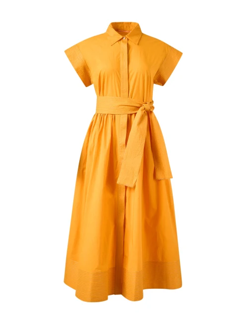 Tuki Marigold Yellow Cotton Shirt Dress