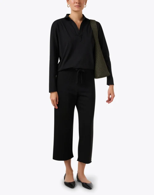 Patrick Black Popover Henley Top