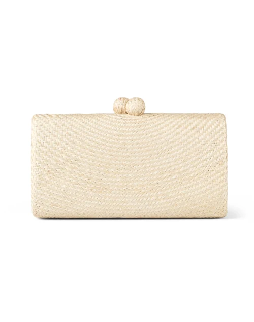Mariah Beige Woven Clutch