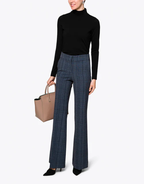 Black Cotton Ruched Mock Neck Top