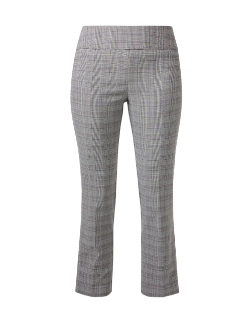 Grey Plaid Pull On Pant