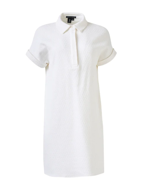Kyle White Textured Polo Dress