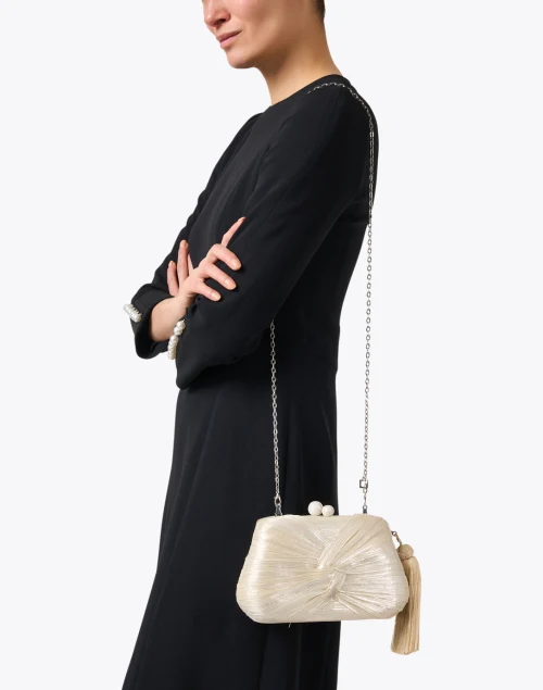 Rosie Lurex Ruched Clutch