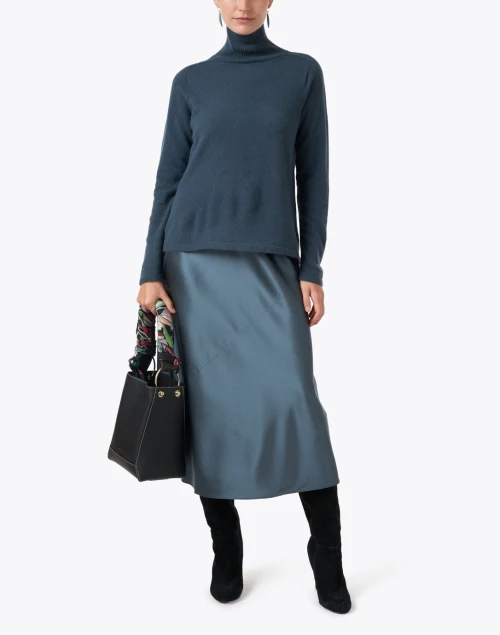 Teal Silk Skirt