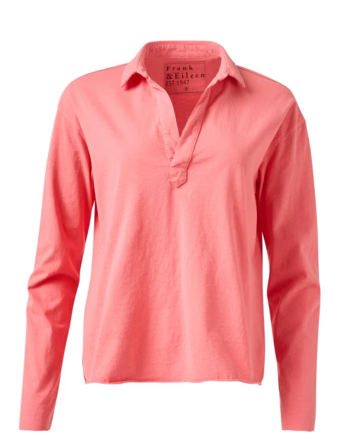 Patrick Passionfruit Pink Popover Henley Top