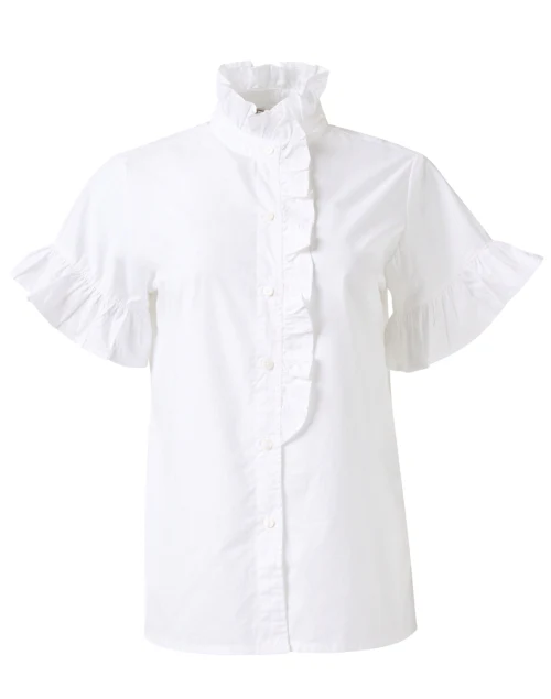 Vanessa White Ruffle Top