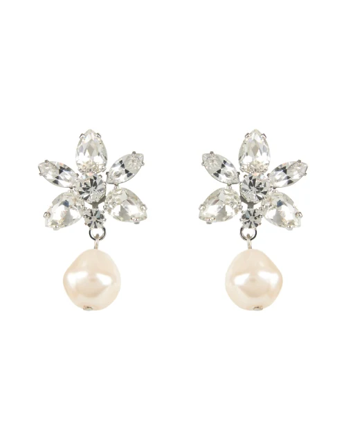 Tristen Crystal Pearl Drop Earrings