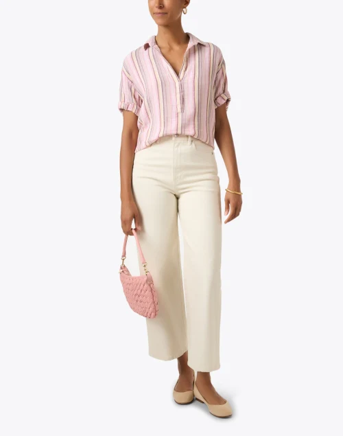 Cruz Pink Striped Cotton Top