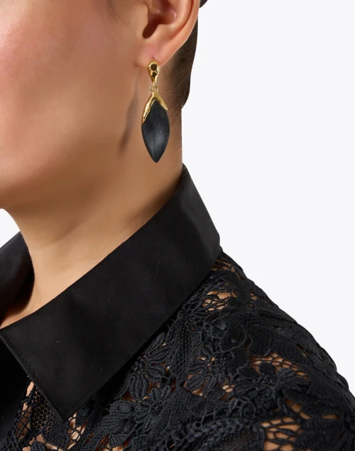 Black Lucite Earrings