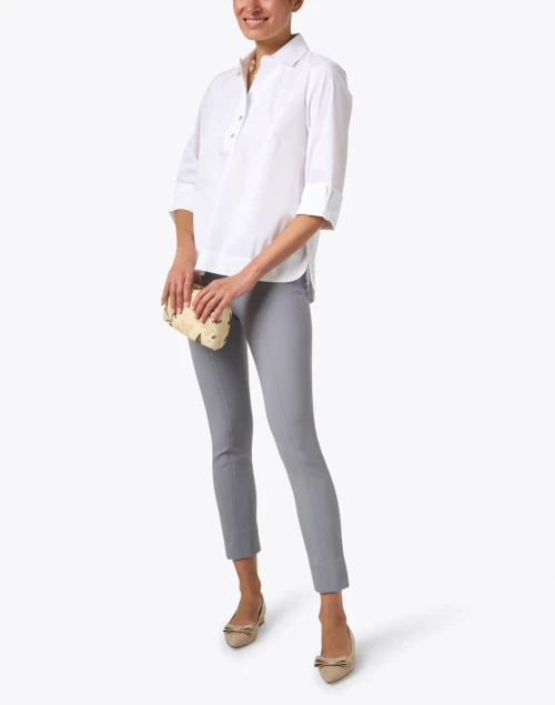 Aileen White Cotton Top