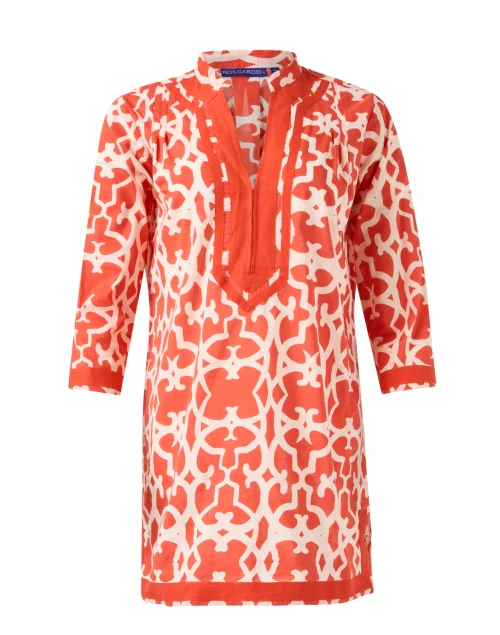 Tokyo Red Print Tunic Top