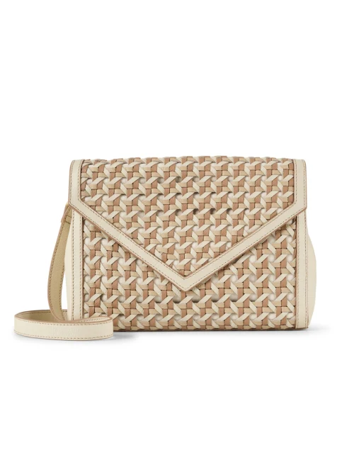Jamie Woven Leather Envelope Clutch