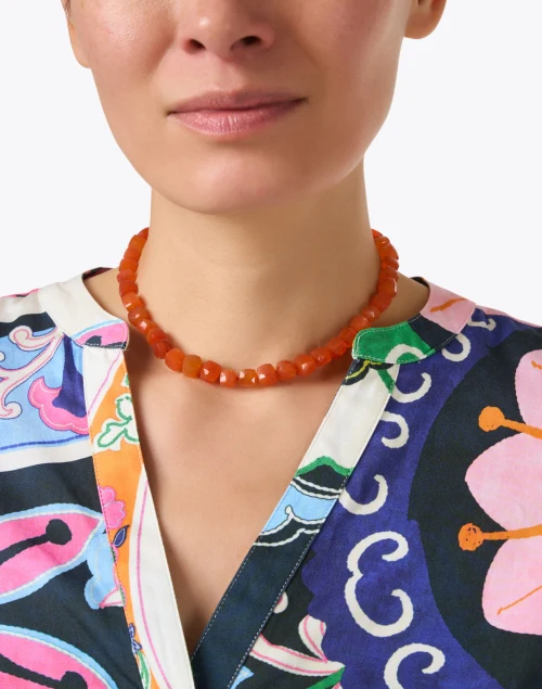 Orange Stone Necklace
