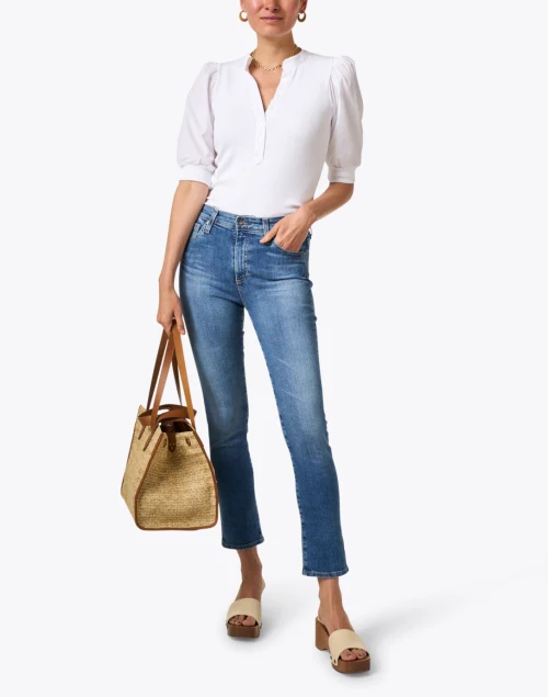 Coralee White Puff Sleeve Top