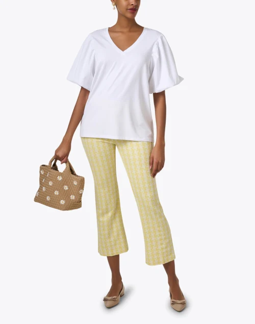 Leo Yellow Print Pull On Pant