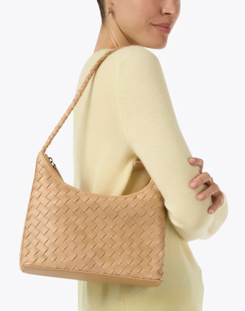 Marni Tan Woven Leather Shoulder Bag