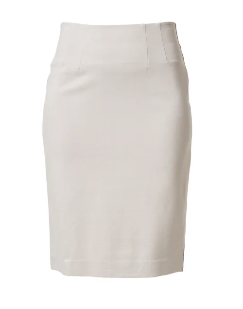 Logan Silver Knit Pull-on Skirt