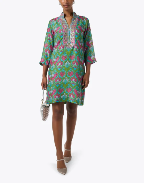 Multi Floral Print Tunic Dress