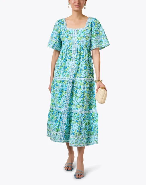 Maise Blue Floral Print Dress