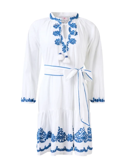 White Embroidered Cotton Dress