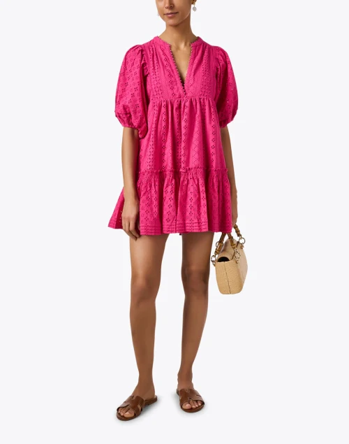 Aria Pink Eyelet Dress