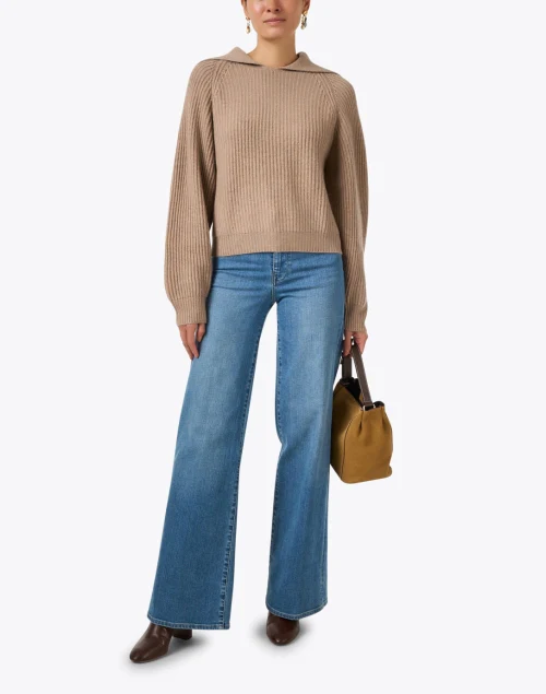 Taupe Wool Cashmere Sweater