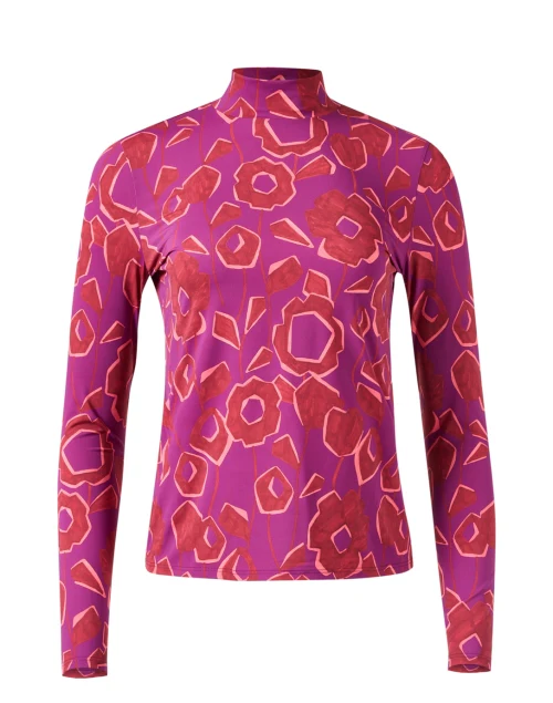 Multi Abstract Floral Print Top