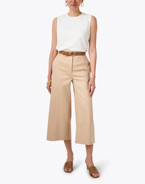 Temple Tan Wide Leg Ankle Pant