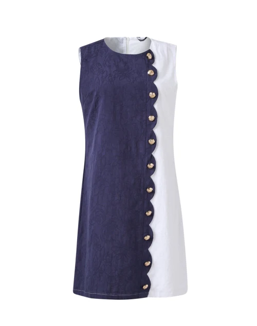 Cassidy Navy and White Shift Dress