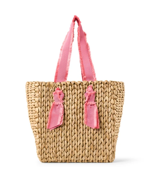 Isla Bahia Pink Woven Tote Bag