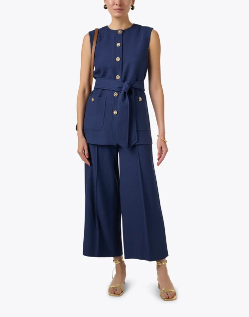 Sophie Navy Wide Leg Trouser