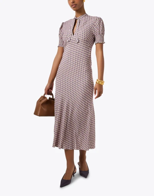 Cerise Multi Print Dress