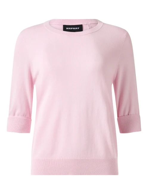 Pink Elbow Sleeve Sweater